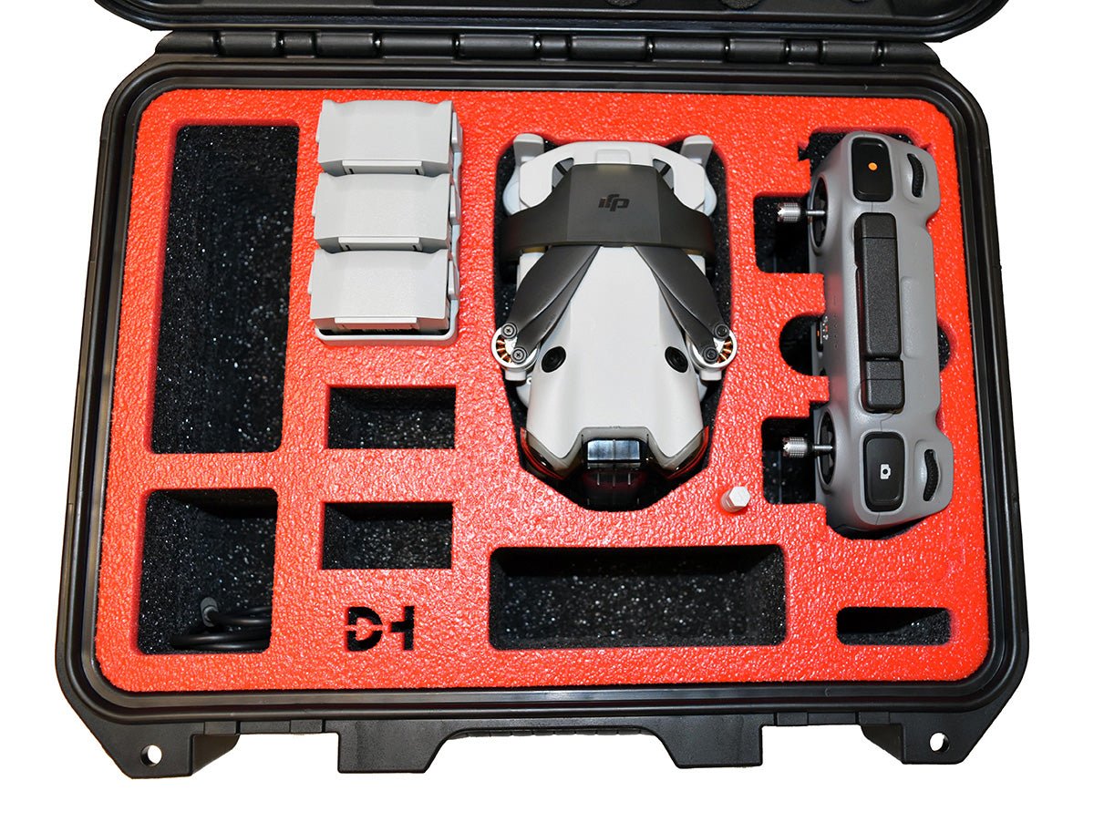 Drone Hangar Pelican Case to hold DJI Mini 4 Pro With Fly More Kit Plus Accessories - Drone Hangar