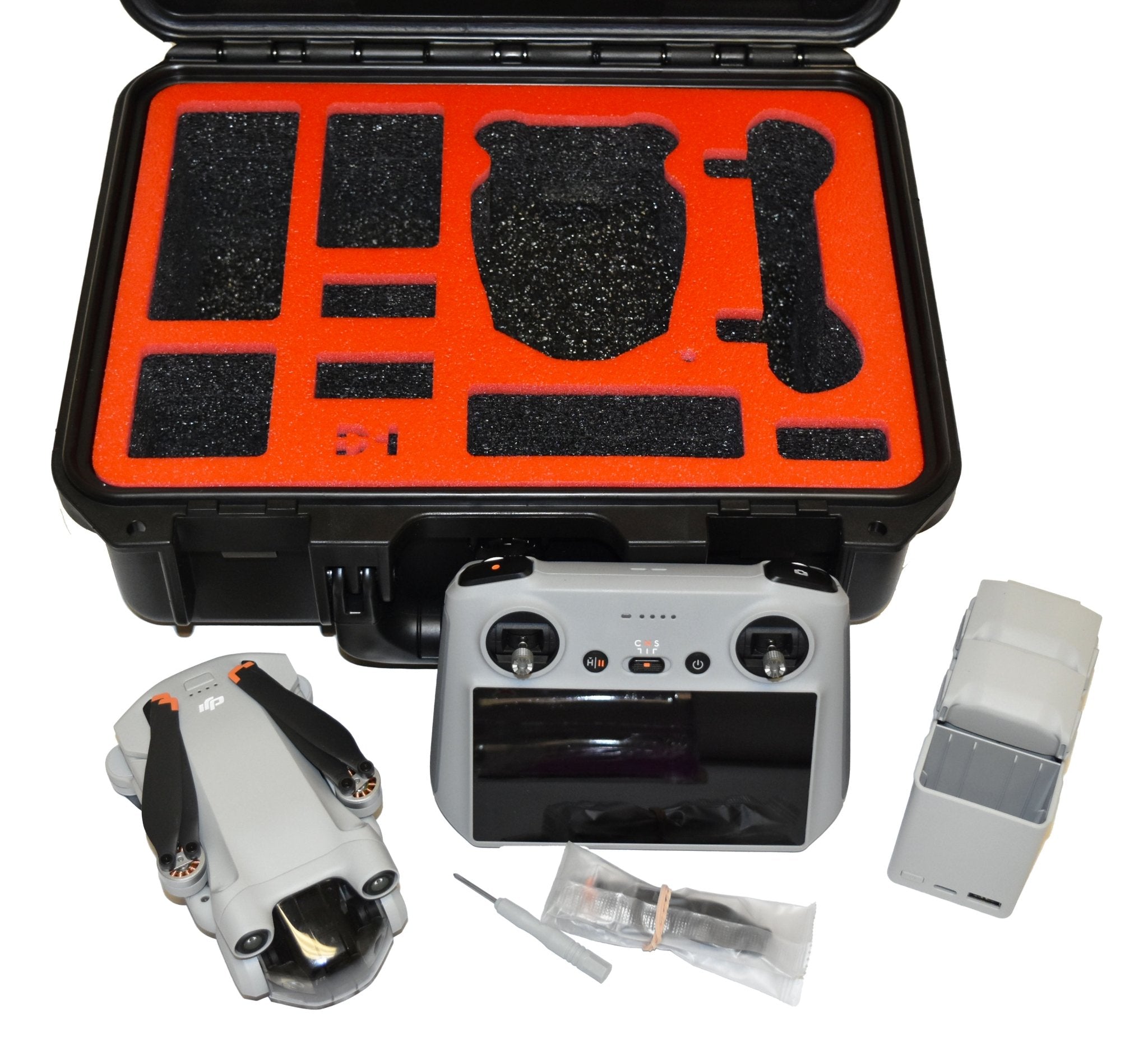 Drone Hangar Pelican Case to hold DJI Mini 4 Pro With Fly More Kit Plus Accessories - Drone Hangar